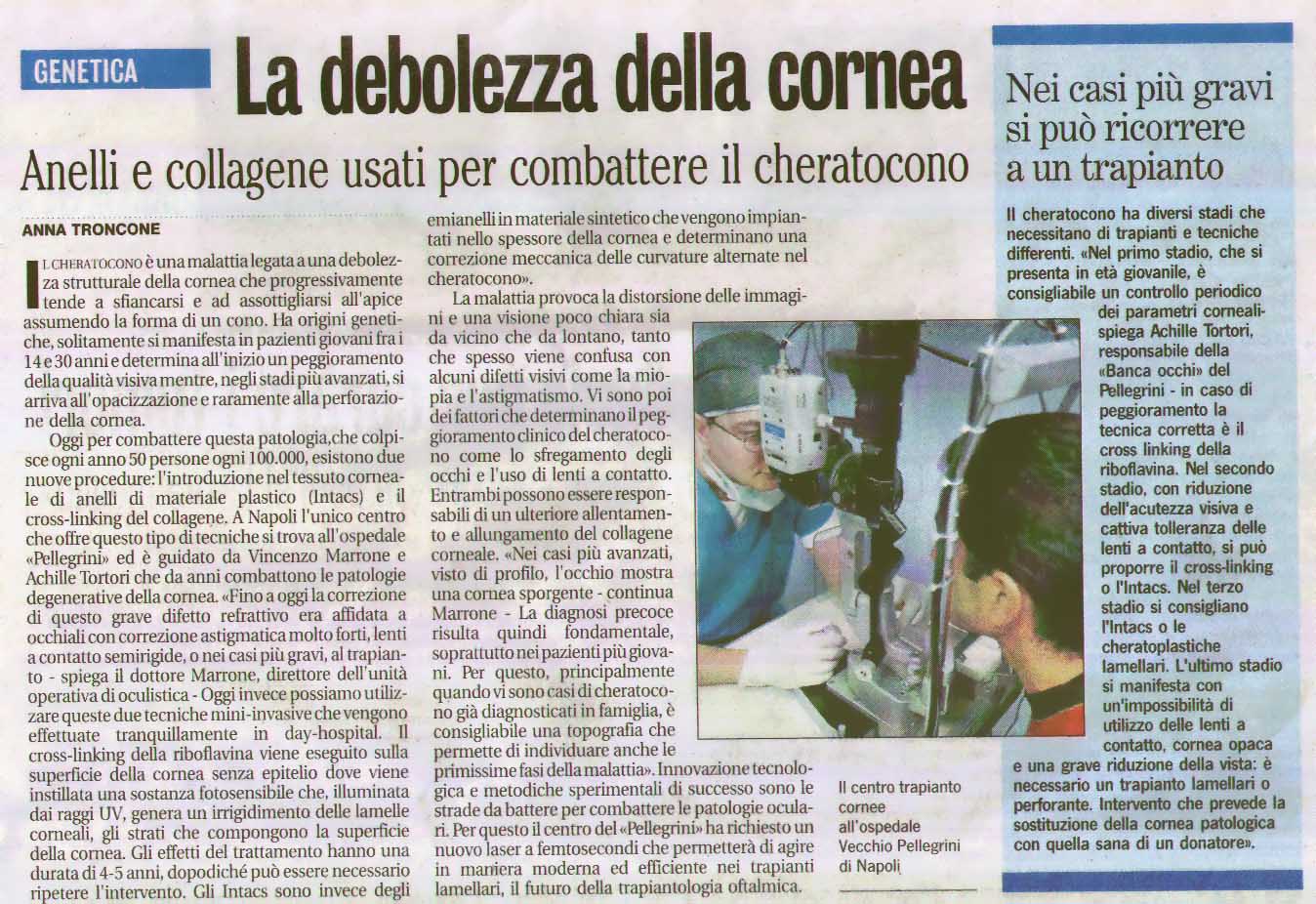 Articolo pubblicato su 'Il Mattino Salute & Benessere', il 10/03/2007